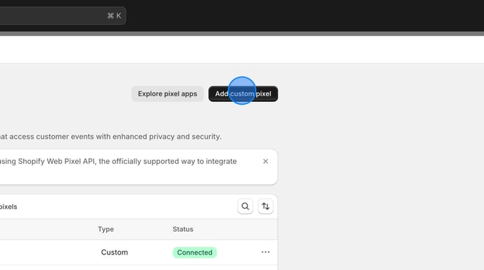 Add Custom Pixel to Shopify Settings with ProfitMetrics - GA4 - Step 4