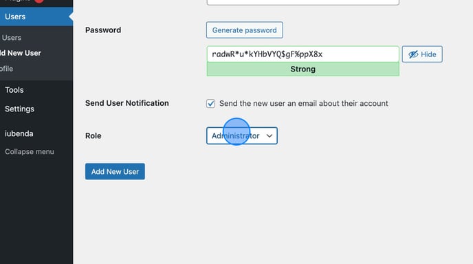 Add New User on ProfitMetrics Website - Step 17