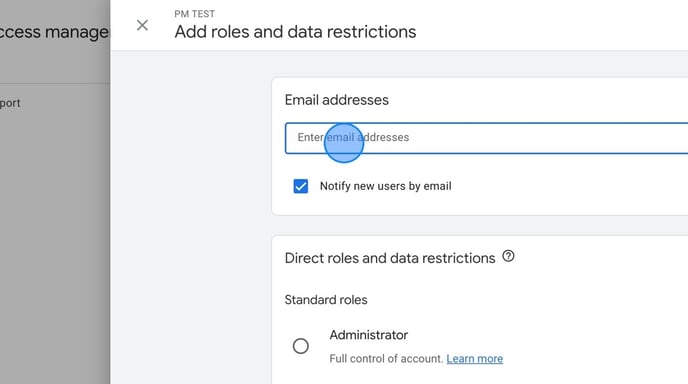 Add User Access in Google Analytics - Step 7