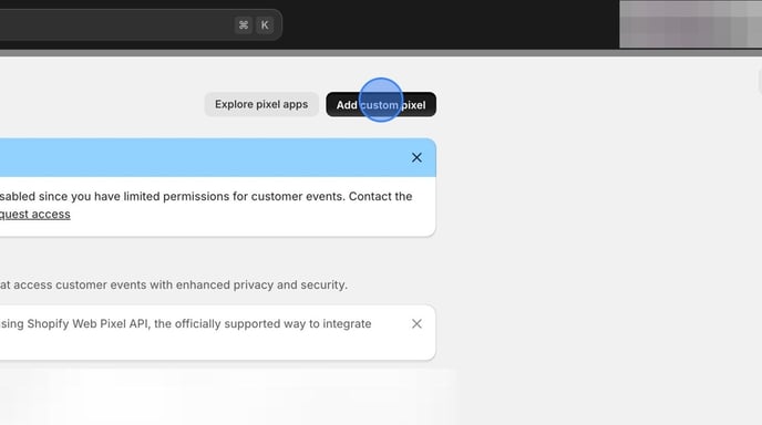 Adding Custom Pixels in Shopify Store - Step 4
