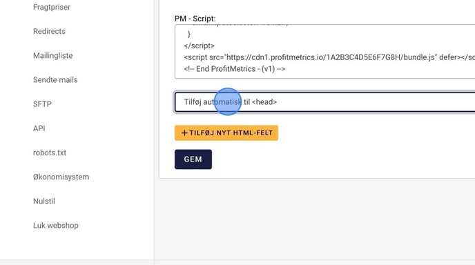 Adding HTML Fields in Shoporama Webshop Admin - Step 29