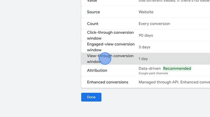 Adjust Click-through Conversion Window for Rewarding Ads in Google Ads - Step 27