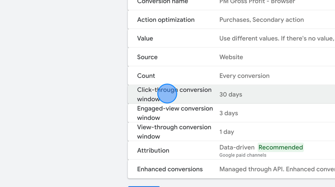 How to change the attribution windows in Google Ads