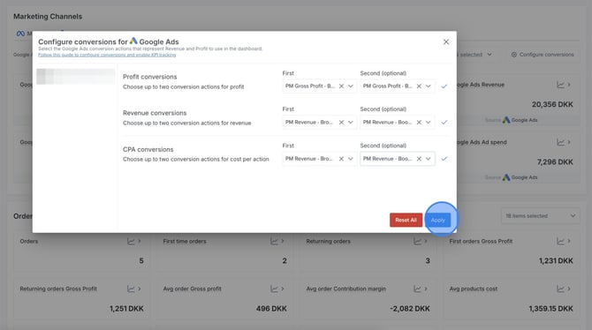 Configure ProfitMetrics Conversions For Ad Platforms - Step 21