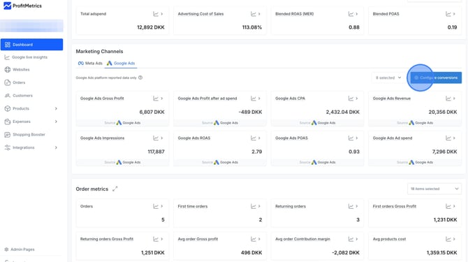 Configure ProfitMetrics Conversions For Ad Platforms - Step 5