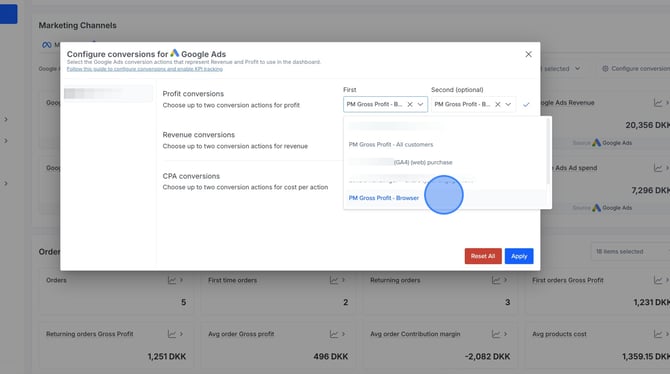 Configure ProfitMetrics Conversions For Ad Platforms - Step 8