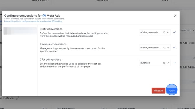 Configuring Custom Conversion Metrics in Facebook Pixel - Step 11