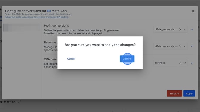Configuring Custom Conversion Metrics in Facebook Pixel - Step 13