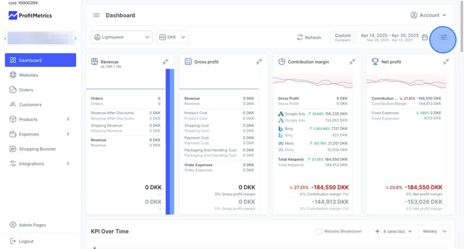 Configuring conversions for Google Ads in dashboard for marketing channels - Step 1