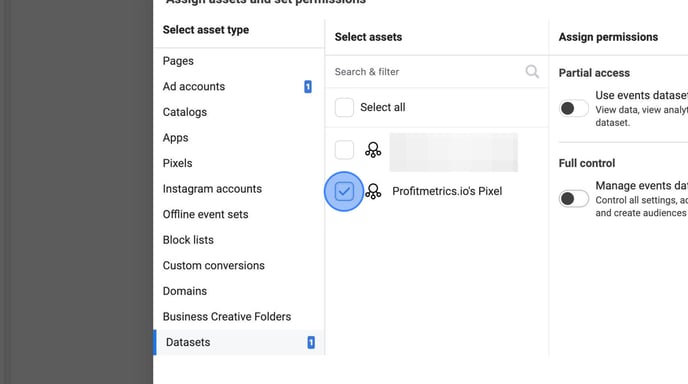 Connect Facebook Ad Account to ProfitMetrics for Reporting - Step 33