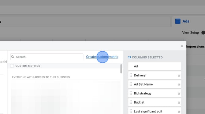 Create Custom Metrics and Columns in Facebook Ads Manager - Step 17