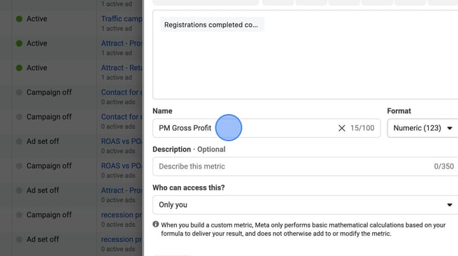 Create Custom Metrics and Columns in Facebook Ads Manager - Step 35