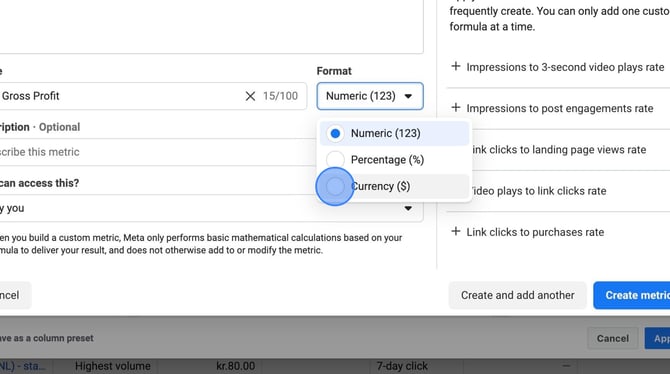 Create Custom Metrics and Columns in Facebook Ads Manager - Step 36