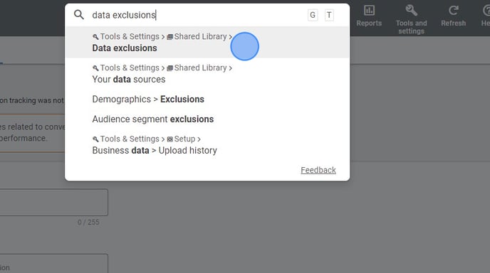 Create a Data Exclusion for Google Ads. - Step 4