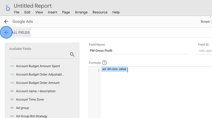 Create a custom field in Looker for reporting. - Step 9
