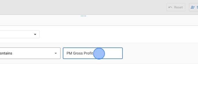Create and Apply Filters for PM Gross Profit and Revenue - Step 16