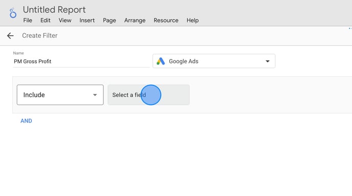 Create and Apply Filters for PM Gross Profit and Revenue - Step 9