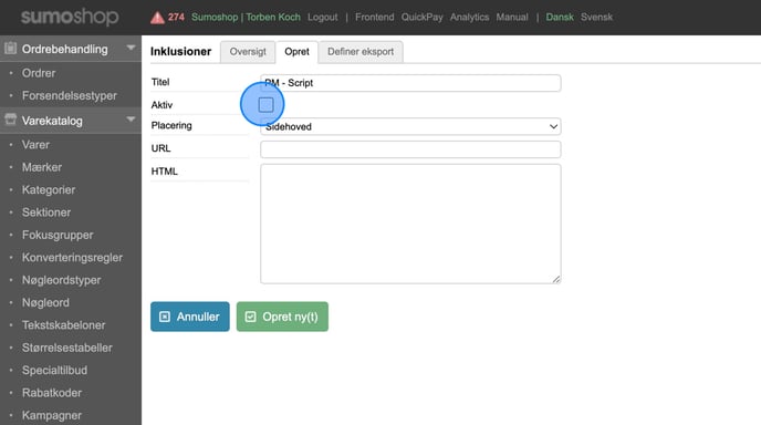 Create and Configure Inclusions for ProfitMetrics Integration - Step 10