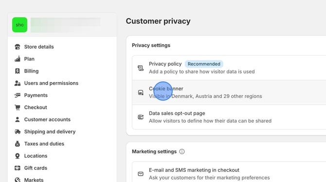 Disable and Customize Cookie Banner on Shopify Store - Step 4