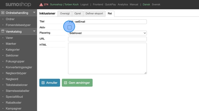 Edit Inclusion Activation and HTML Inclusion Guide - Step 6