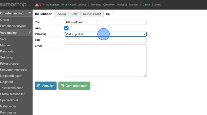 Edit Inclusion Activation and HTML Inclusion Guide - Step 8