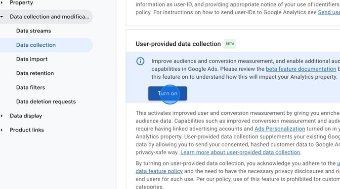 Enable Data Collection for Ads Personalization in Google Analytics - Step 6