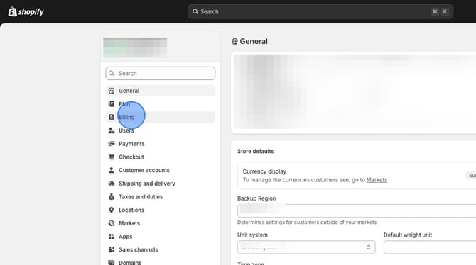 Export Shopify Billing History - Step 2
