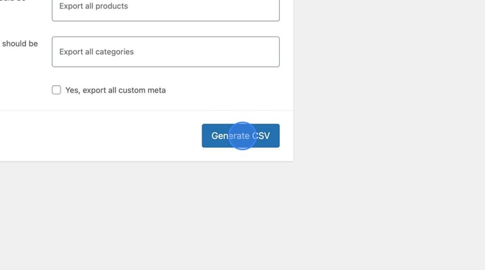 Exporting and Importing Products in WordPress Admin - Step 11