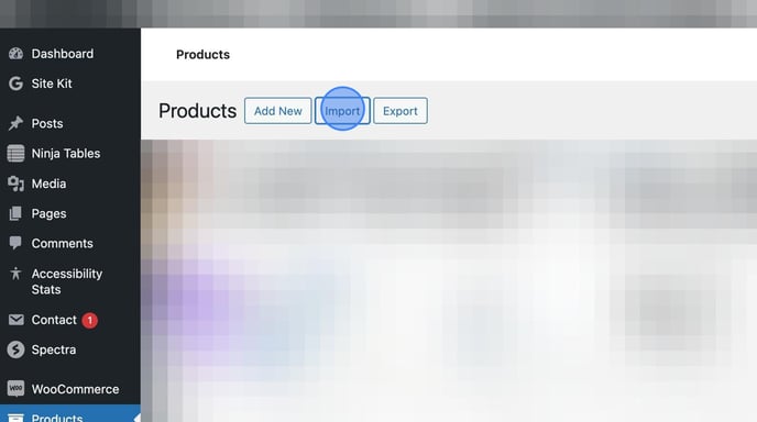 Exporting and Importing Products in WordPress Admin - Step 13