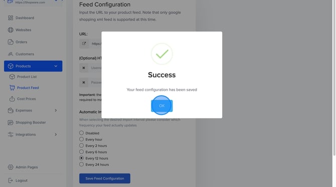 How To Configure And Import Feeds In Admin Area - Step 11
