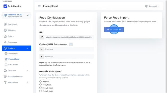 How To Configure And Import Feeds In Admin Area - Step 12