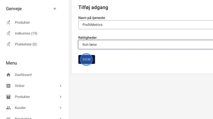 How To Delete API Access in Shoporama - Step 7