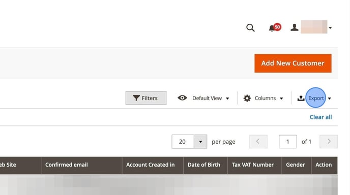 How To Export Customer Data From Admin Dashboard - Step 4