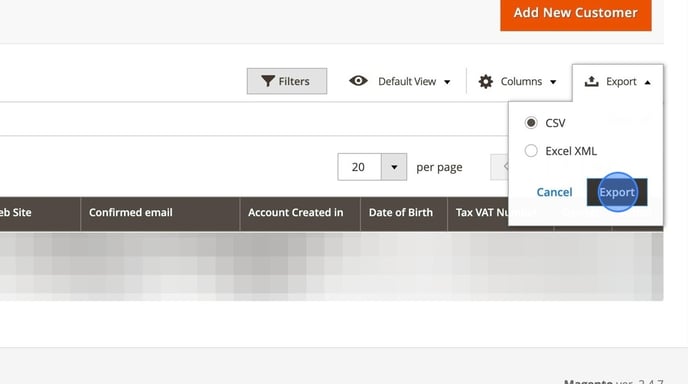 How To Export Customer Data From Admin Dashboard - Step 5