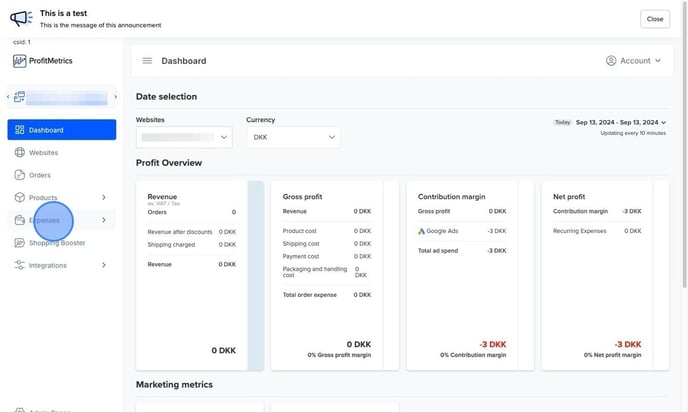 How to Add Recurring Expenses in Profit Metrics - Step 2 (2)