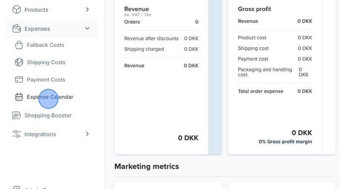 How to Add Recurring Expenses in Profit Metrics - Step 3