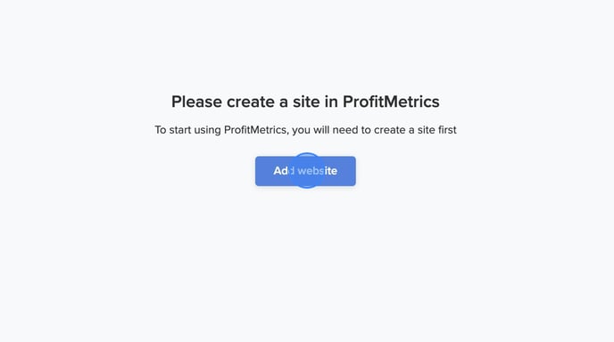 How to Add your first Websites to ProfitMetrics - Step 2