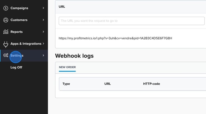 How to Configure Tracking Codes in Webhooks - Step 2