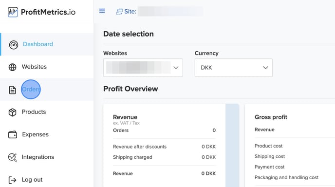 How to Delete an Order from ProfitMetrics Dashboard - Step 4