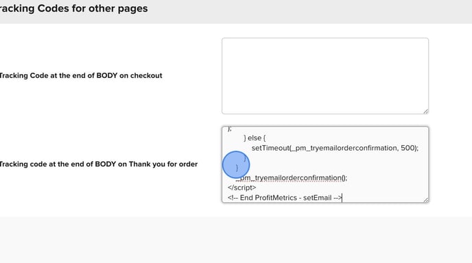 How to Update Tracking Codes in Profit Metrics - Step 9