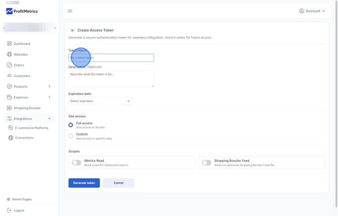 How to set up the ProfitMetrics Google Sheets Extension to export Dashboard Data_KPI to Google Sheets  - Step 9