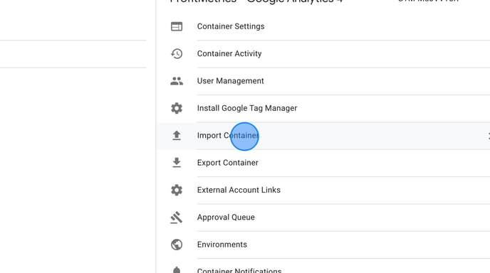 Import Google Analytics 4 container with custom settings - Step 3