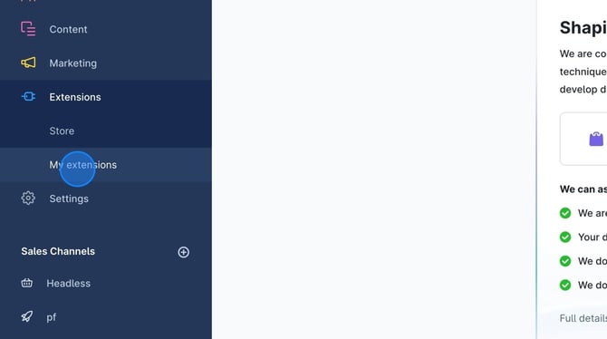 Install and Configure Profit Metrics Extension in Shopware - Step 3