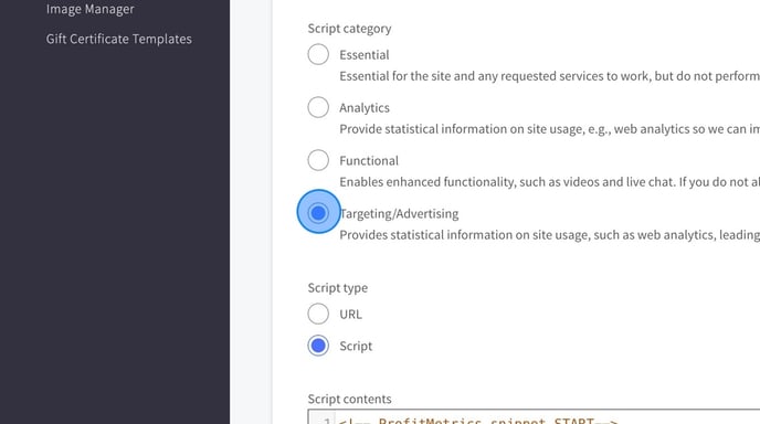 Installing ProfitMetrics Scripts on BigCommerce Store - Step 54-1