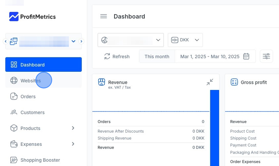 Profitable Shopify How to add additional Shopify websites to your ProfitMetrics account