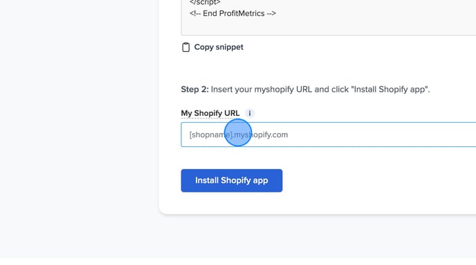 Migrate Shopify store to ProfitMetrics using snippet integration - Step 12