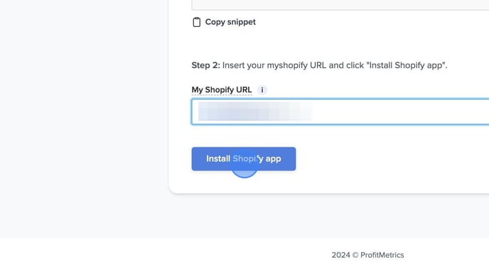 Migrate Shopify store to ProfitMetrics using snippet integration - Step 20