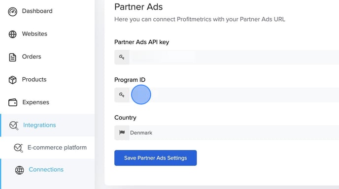 Obtaining Partner Ads API key and Program ID Guide - Step 16