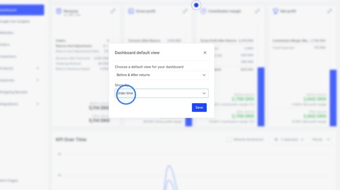 Rturns - order time click