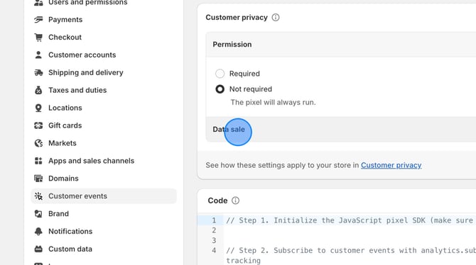 Set Up Custom Pixel for Customer Events in Shopify - Step 10